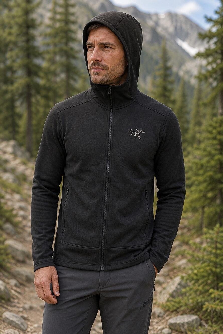 Arc’teryx Kyanite Hoody Men’s Small Black Full Zip Fleece Jacket 19770
